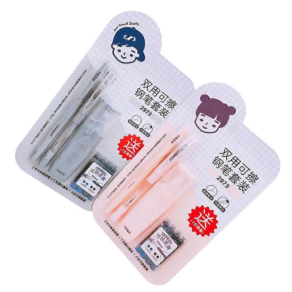 Fountain Pens Creative Erasable Writing Pens 2Sets for School Use