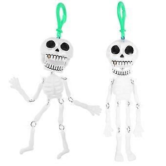 Halloween Skeleton Pull String Toy 15cm Flexible Joints Assorted Colors for Kids Party and Home Decor