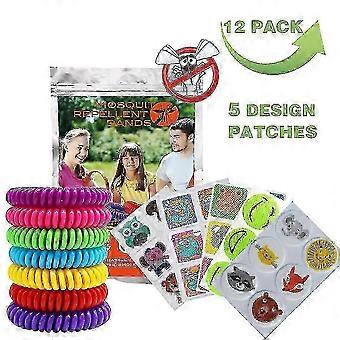 Mosquito Bracelet 10 Pack with 4 Patches, Waterproof Bug Repellent Wristbands for Kids, Mosquito Patches Stickers Bracelet prominent