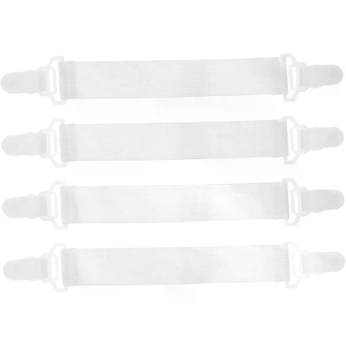 Elastic Sheet Fasteners Set with Plastic Clips and Rubber Hooks