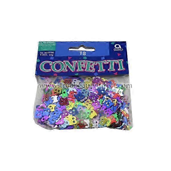 Amscan Metallic 18th Confetti One Size Multicoloured
