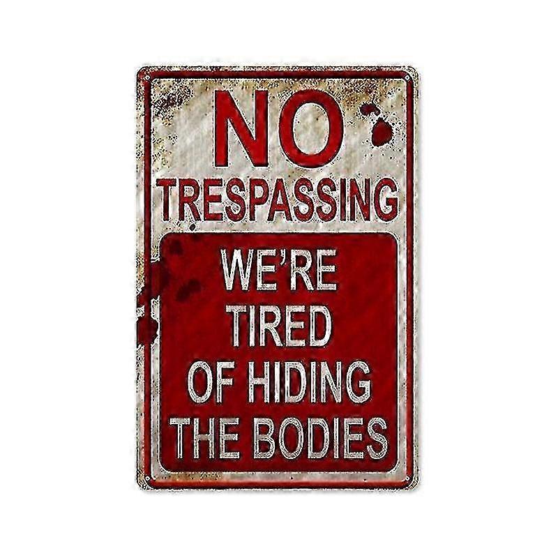 Durable Red Letter No Trespassing Sign