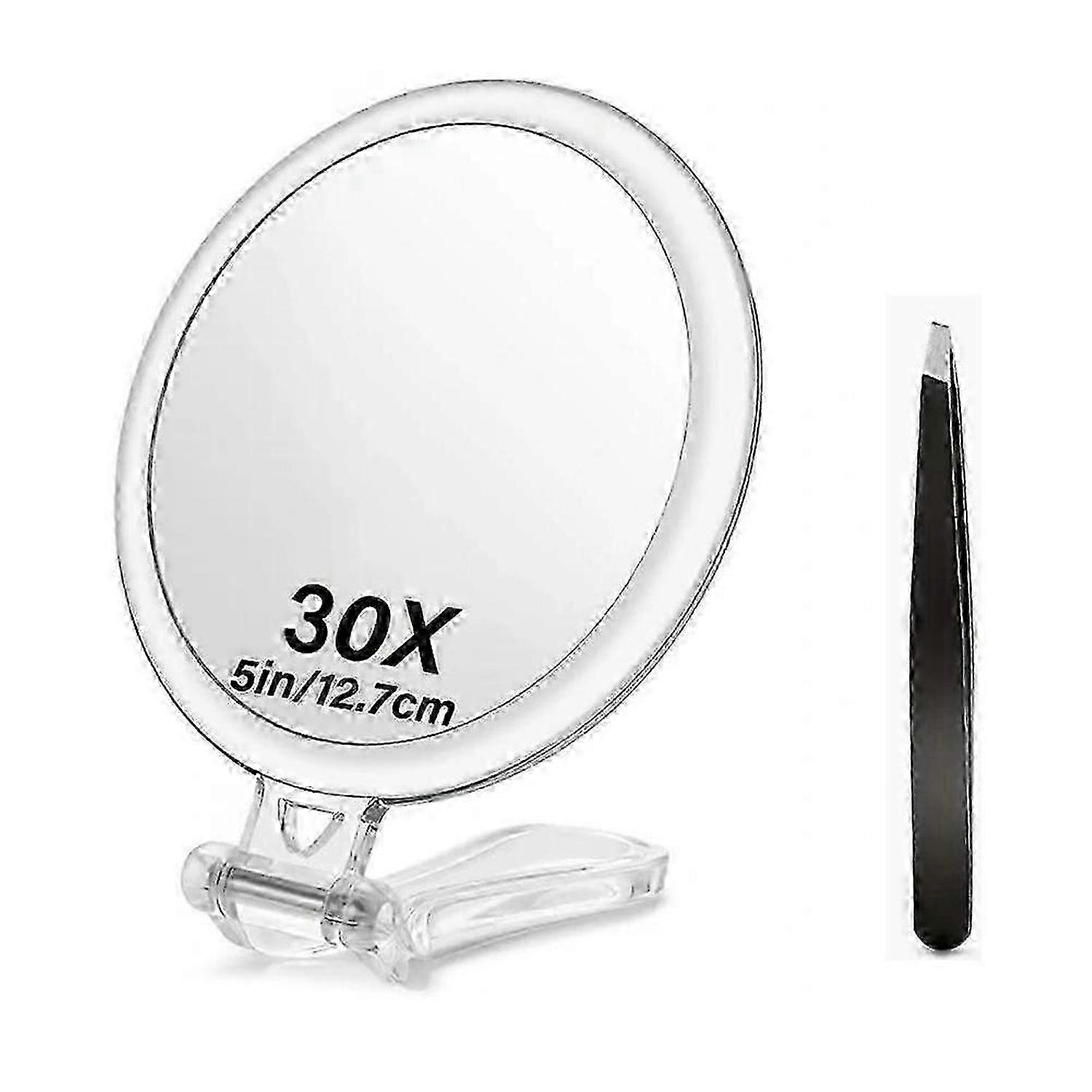 30X Dual-Sided Foldable Makeup Mirror