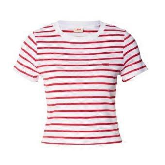 Levis Womens/Ladies Essential Striped Cotton Crop Top