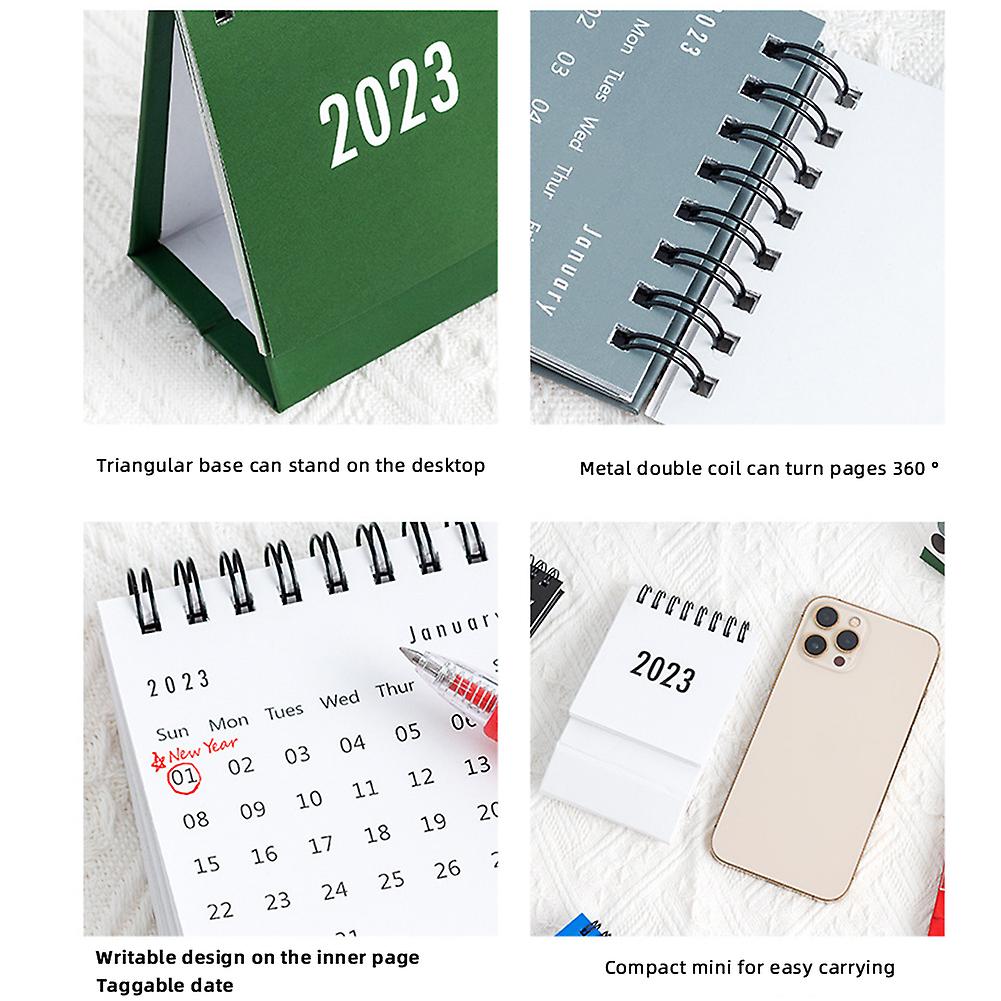 2023 Creative Simple Morandi Mini Desk Calendar Desktop Plan Calendar