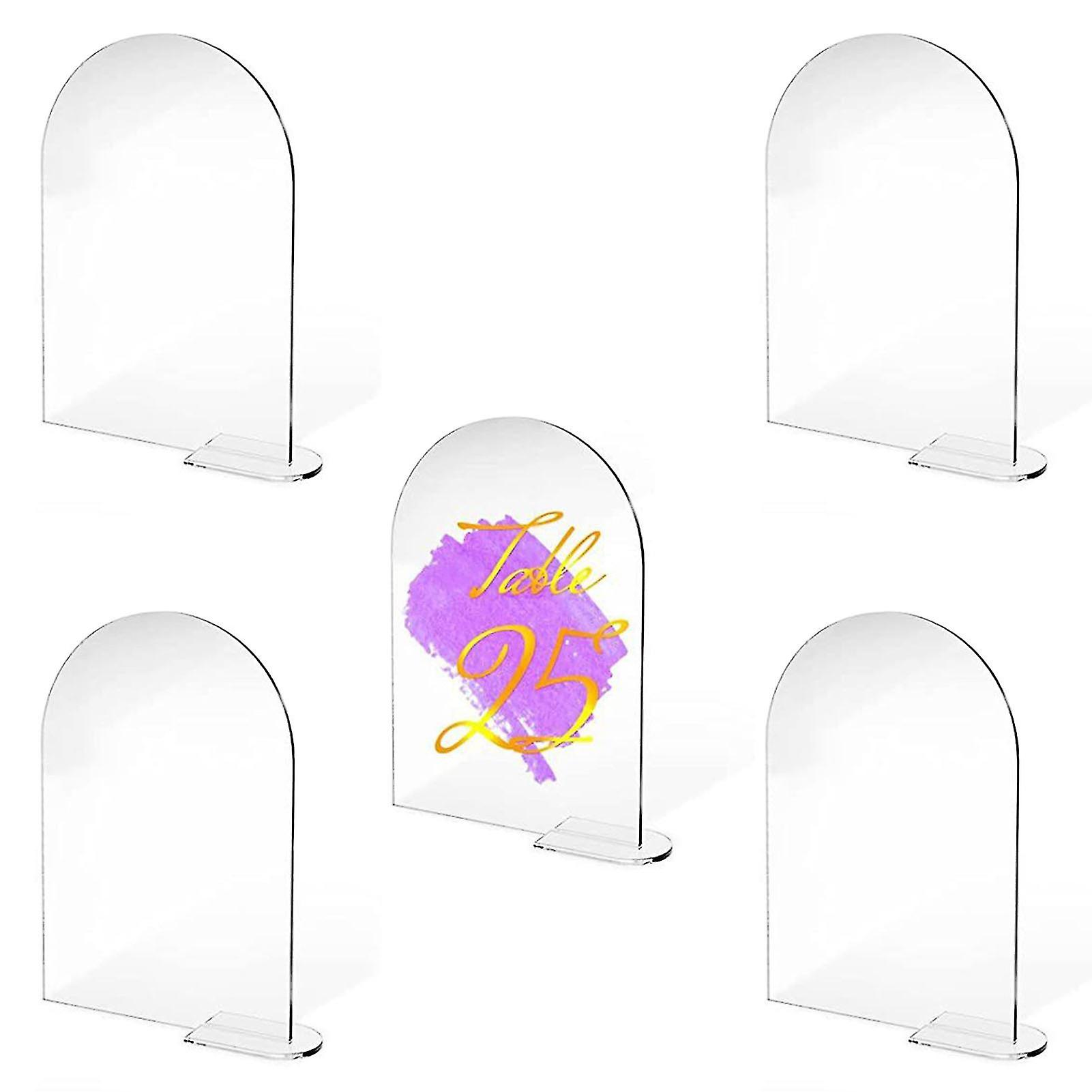 5pcs Party Wedding Special Event Table Signs Lightweight And Stable Placing Plate Suitable For Catering Events