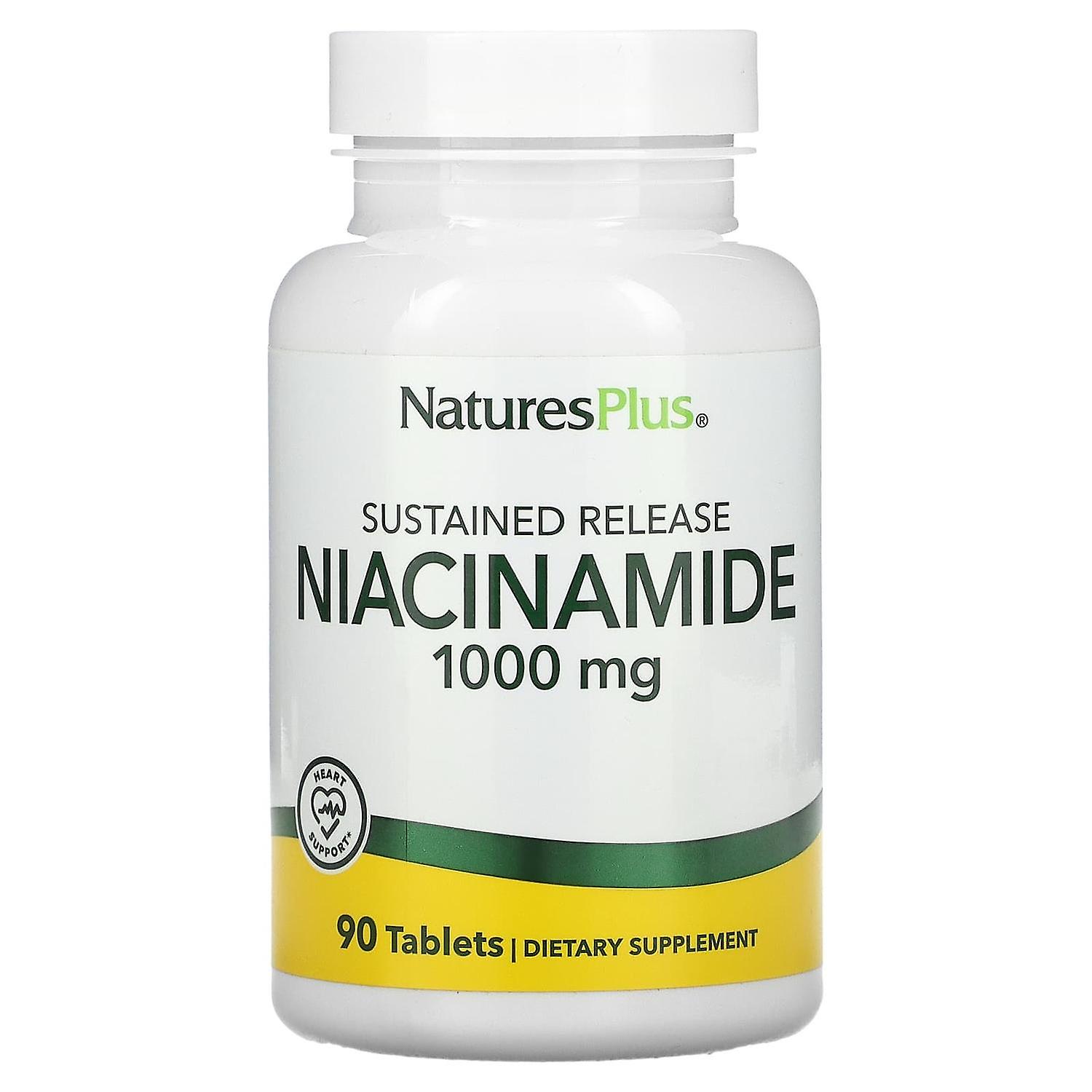 NaturesPlus, Sustained Release Niacinamide, 1000 mg, 90 Tablets