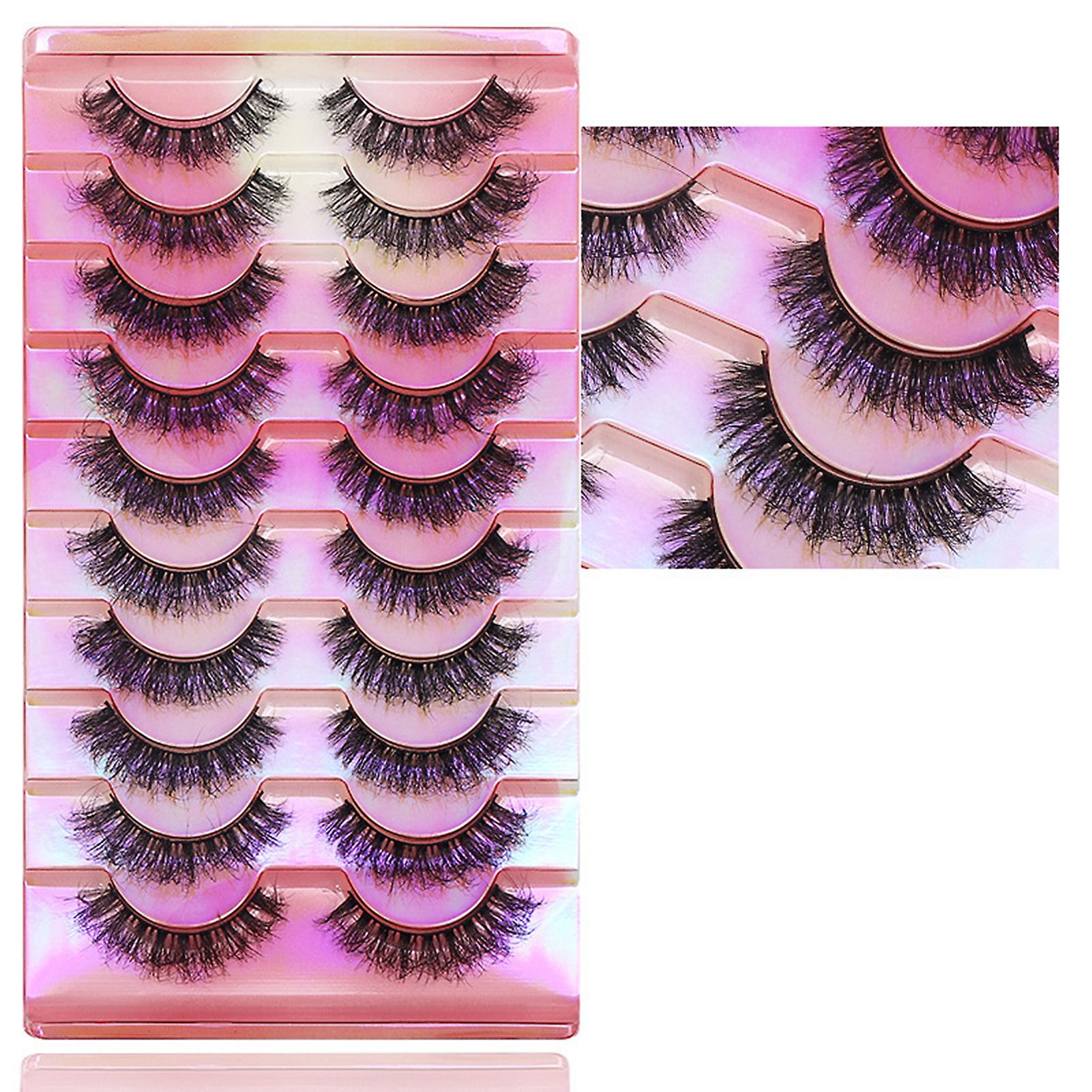 10 Pairs Reusable False Eyelashes Com