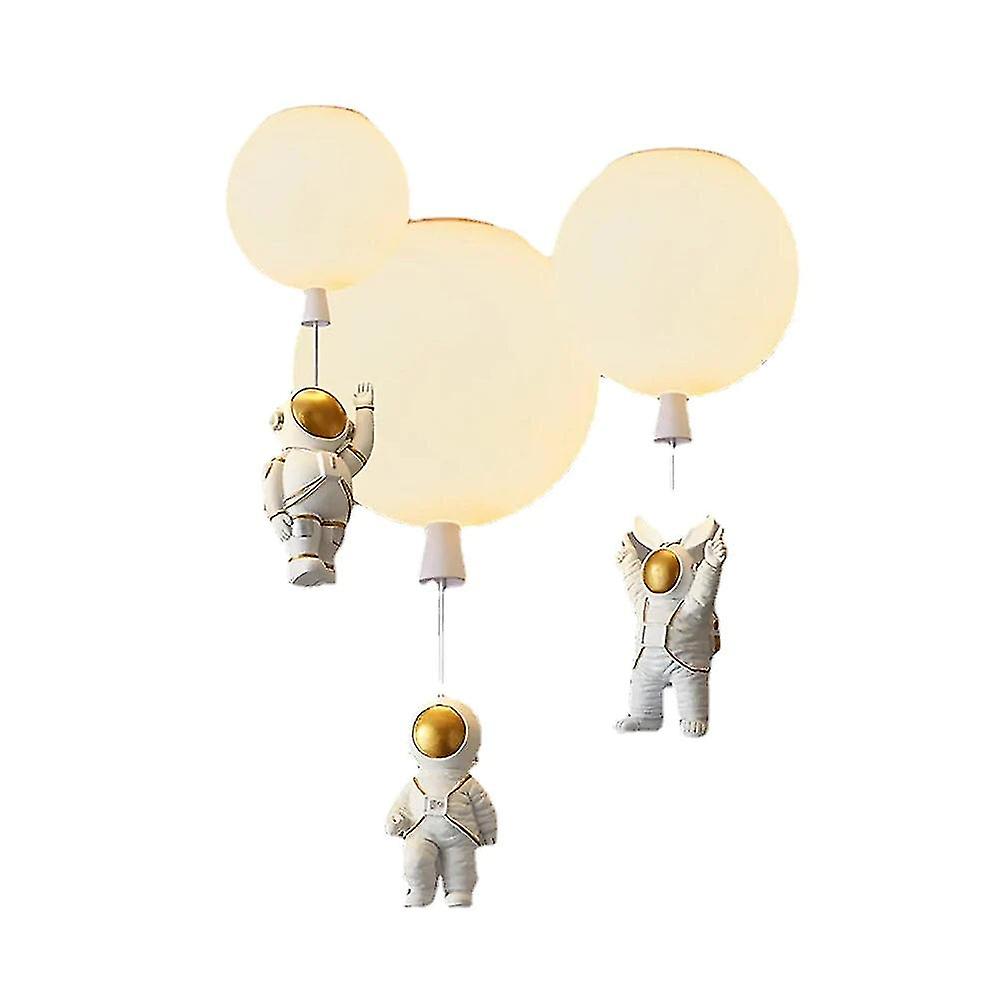 Nordic Led Ceiling Light Fixture - Cartoon Astronaut Balloon Lamp For Children's Nursery, Bedroom, Home Decor, 20-35cm, E27