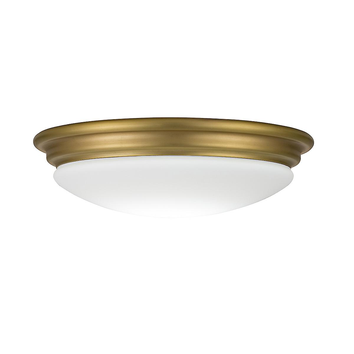 Brompton Decorative Flush Ceiling Light Brushed Brass, IP44