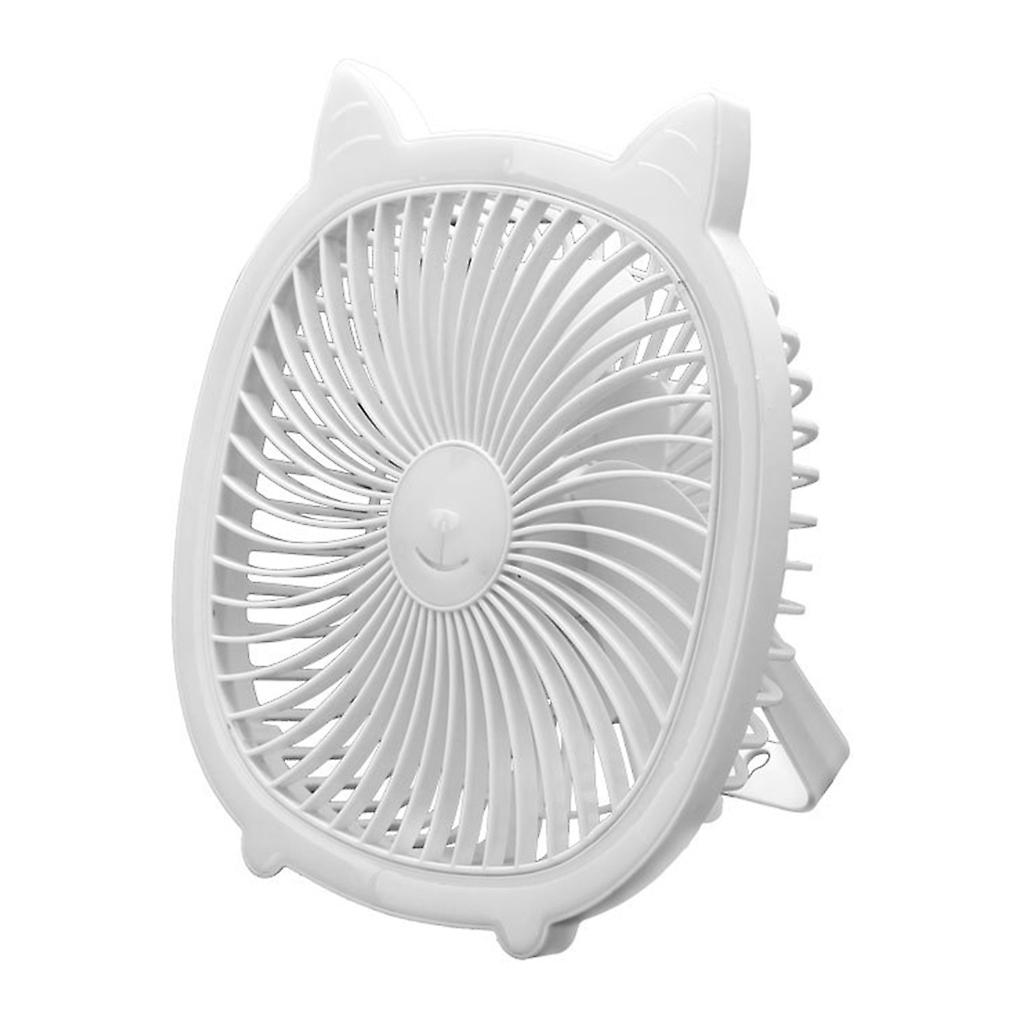 USB Rechargeable Fan Light Desk Fan with Noght Light 3Gear Quiet Operation