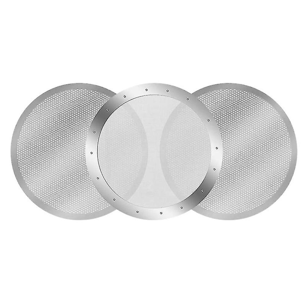 3 Pack Metal Coffee Filter Mesh Compatible Aeropress Coffee Maker, Silver