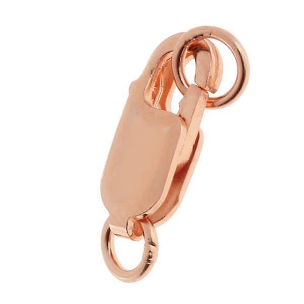 4x925 Lobster Claw Clasps with Loop for Keychain Jewelry Finding Rose Gold