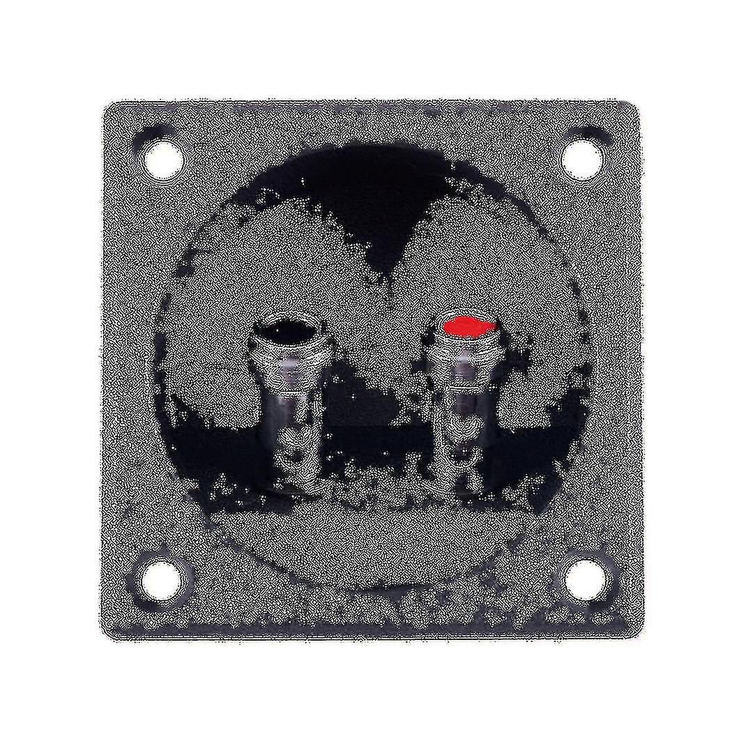Square Shape Double Binding Post Type Speaker Box Terminal Cup Black