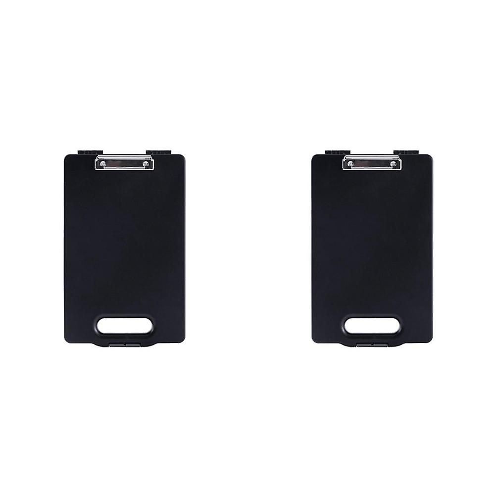 A4 Plastic Storage Clipboard File Box Case Document Folders Portable