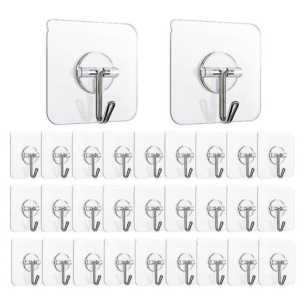 80 Pack Adhesive Hooks 24 Lbs (max) Adhesive Wall Hooks,self Adhesive