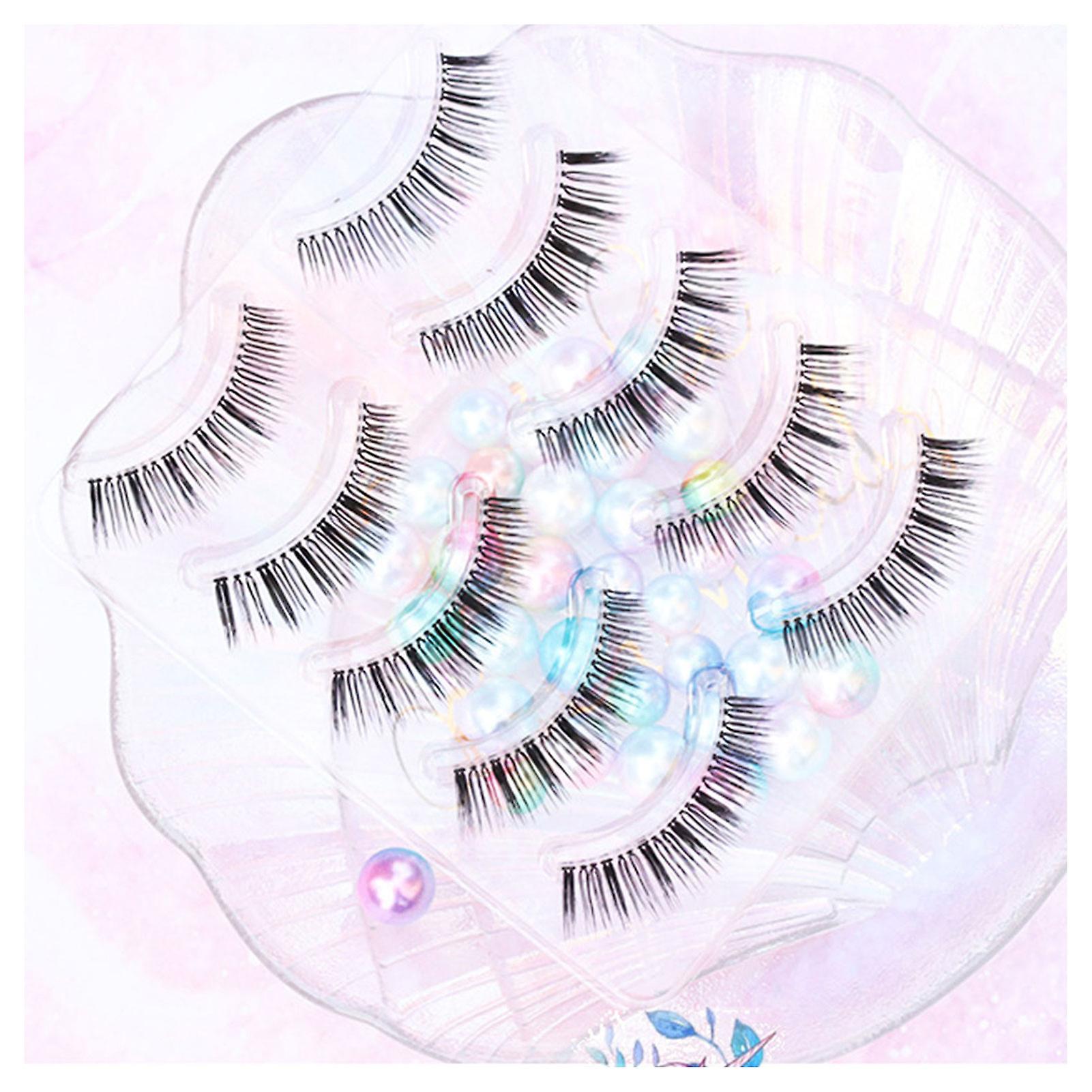 5 Pairs Long Wispy False Eyelashes Eyes Looking Bigger Brighter Fuller