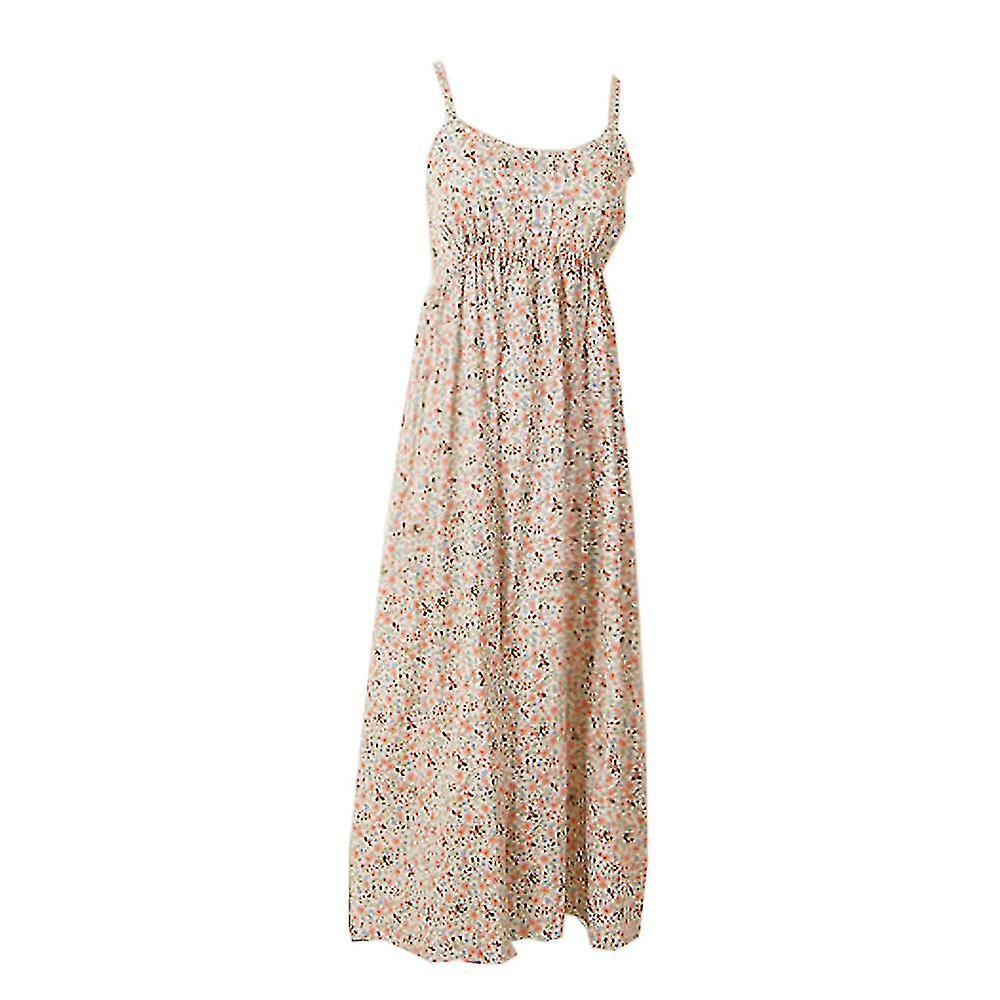 Gevşek Büyük Boy Gerisiz, Tatil ile Suspenders.beach Rüzgar Pamuk Çiçek