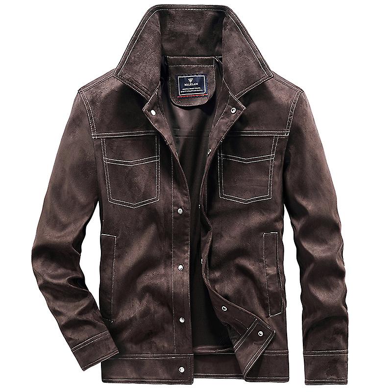 Autumn Men's Jacket Lightweight Turn Down Collar Solid Coats Spring Ma