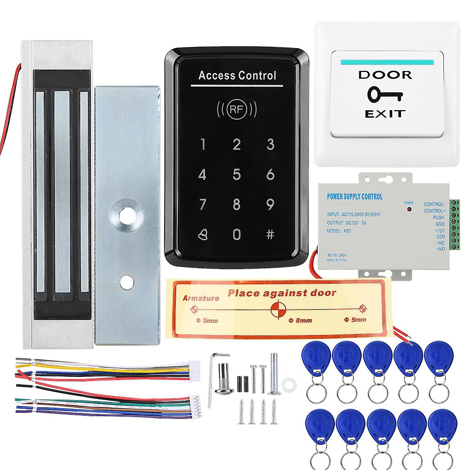 Rfid 125khz Card Reader Password Access Control System 180kg Electromagnetic Lock