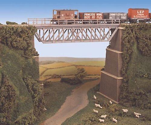 Ratio 240 Truss Girder Bridge with stone piers N (1/148 - 1/160) Plastic Unpainted Kits - buildings [N] Scale model