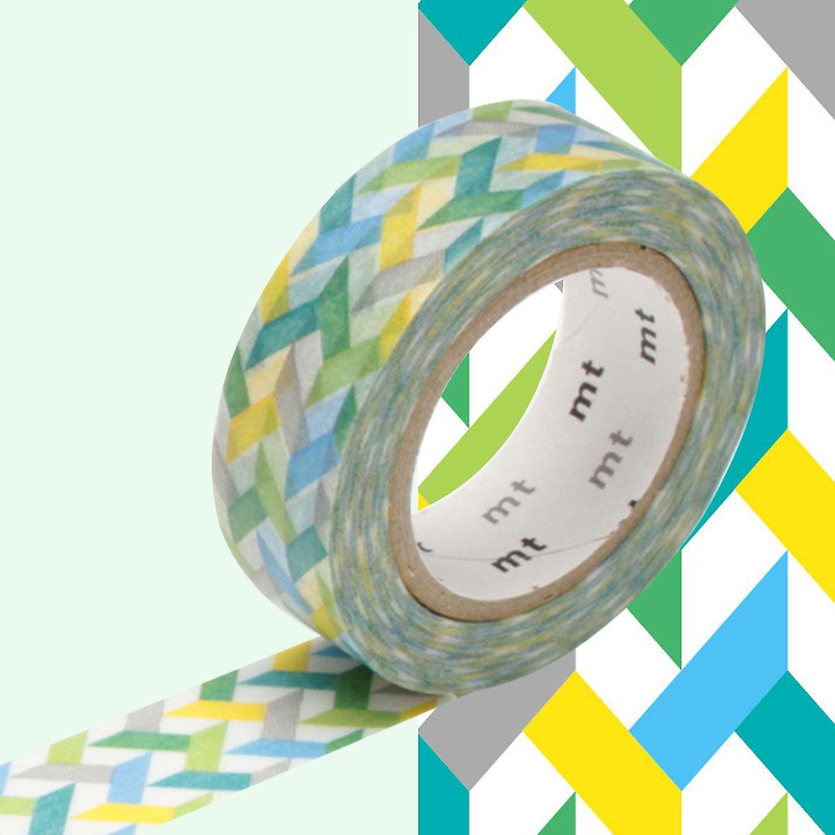 Masking tape multicoloured cold tones - 1,5 cm x 7 m