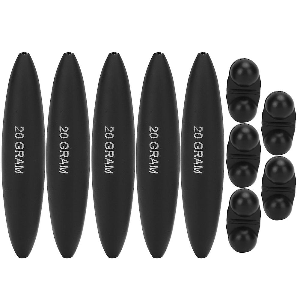 5 Pcs Portable Fishing Floats and Bells Made of High Strength EVA, Black