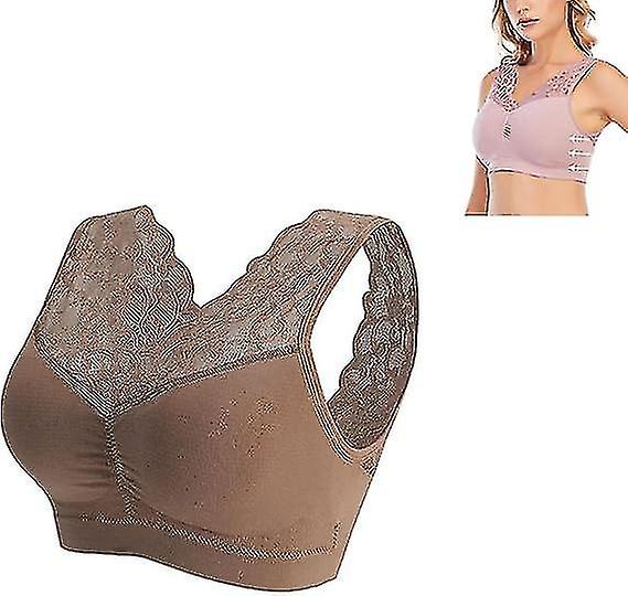 חזייה נגד נפול, חזיות Nula נגד נפול, גודל פלוס תחרה נושמת חזיית ספורט ללא חוטים חזייה נגד נפול