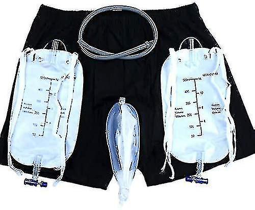 الرجال سلس البول السراويل مع جمع البول حقيبة المحمولة تسرب والدليل على الساق بول القسطرة حامل لكبار السن-yuyu