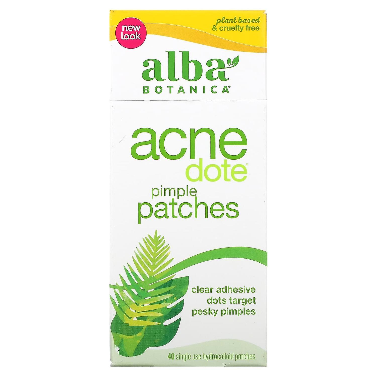 Alba Botanica, بقع بثور أكنيدوت ، 40 لصقة غروانية مائية تستخدم مرة واحدة