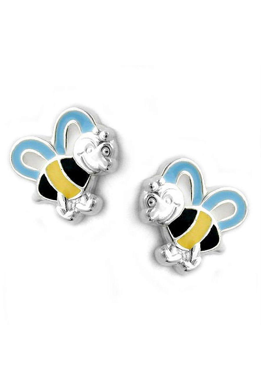 Earrings Bee Black-yellow Silver 925 - Gl90798