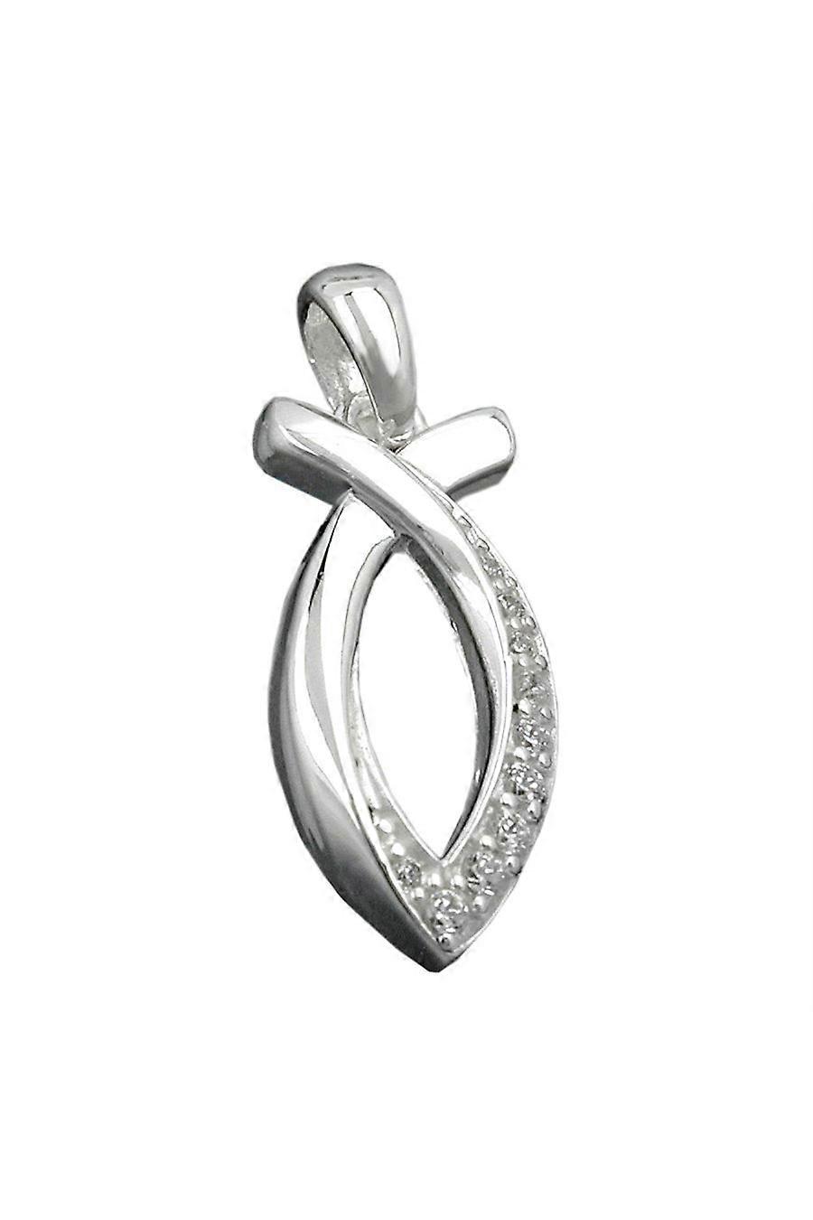 Pendant Jesus-sign Fish Silver 925 - Gl91584