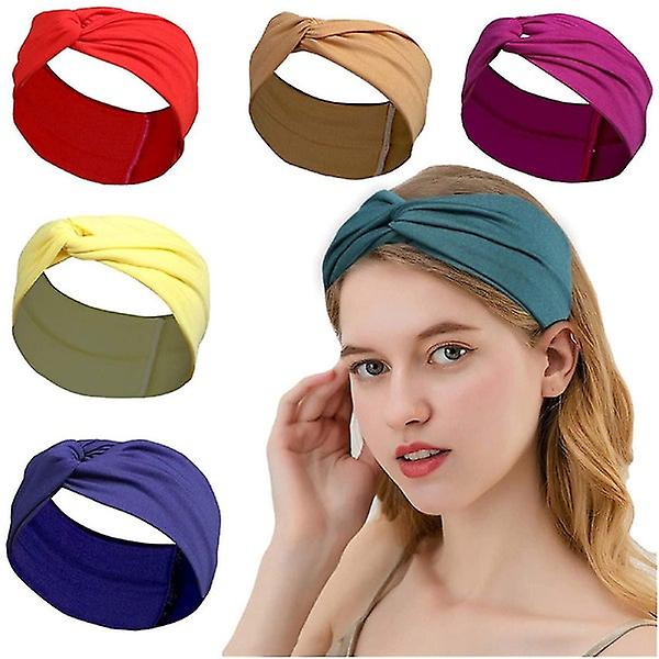 6 Solid-color Women's Bow-knot Headbands