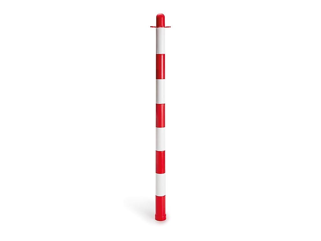 Red/white plastic pole without base