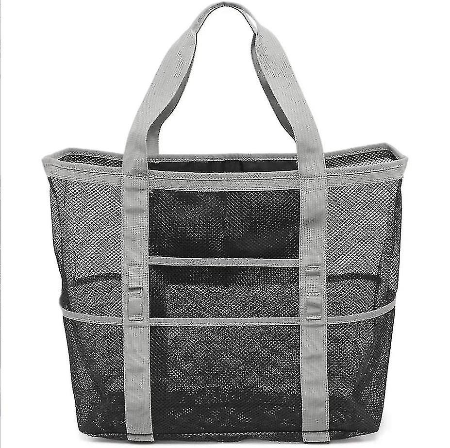 Beach Bag, F-color Mesh Oversized Beach Tote 9 Pockets Beach Toy Bag