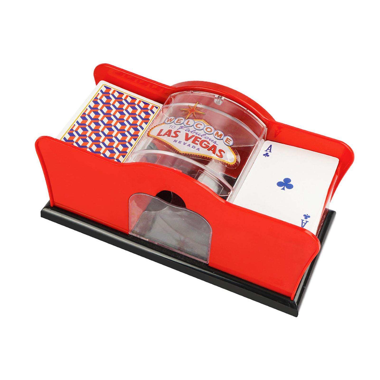 2 Deck Manual Pokercard Shuffler Easy Using Card Shuffling Device for Home/Outgoing