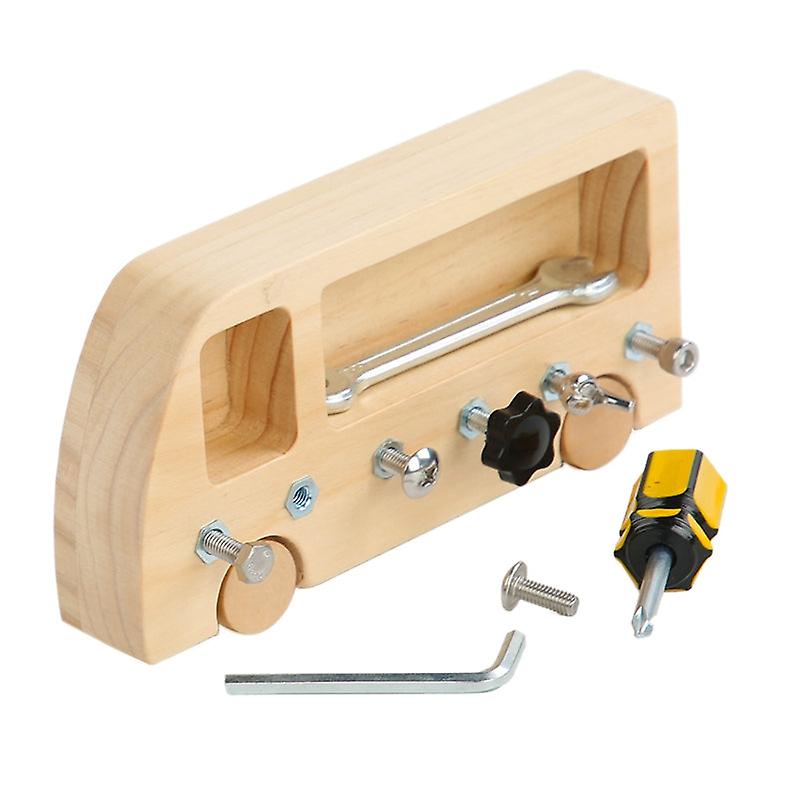 Wooden Screwing Driver Board Educational Learning Toy Workbench Practical Basic Life Skills Nuts Screw Bolts Set