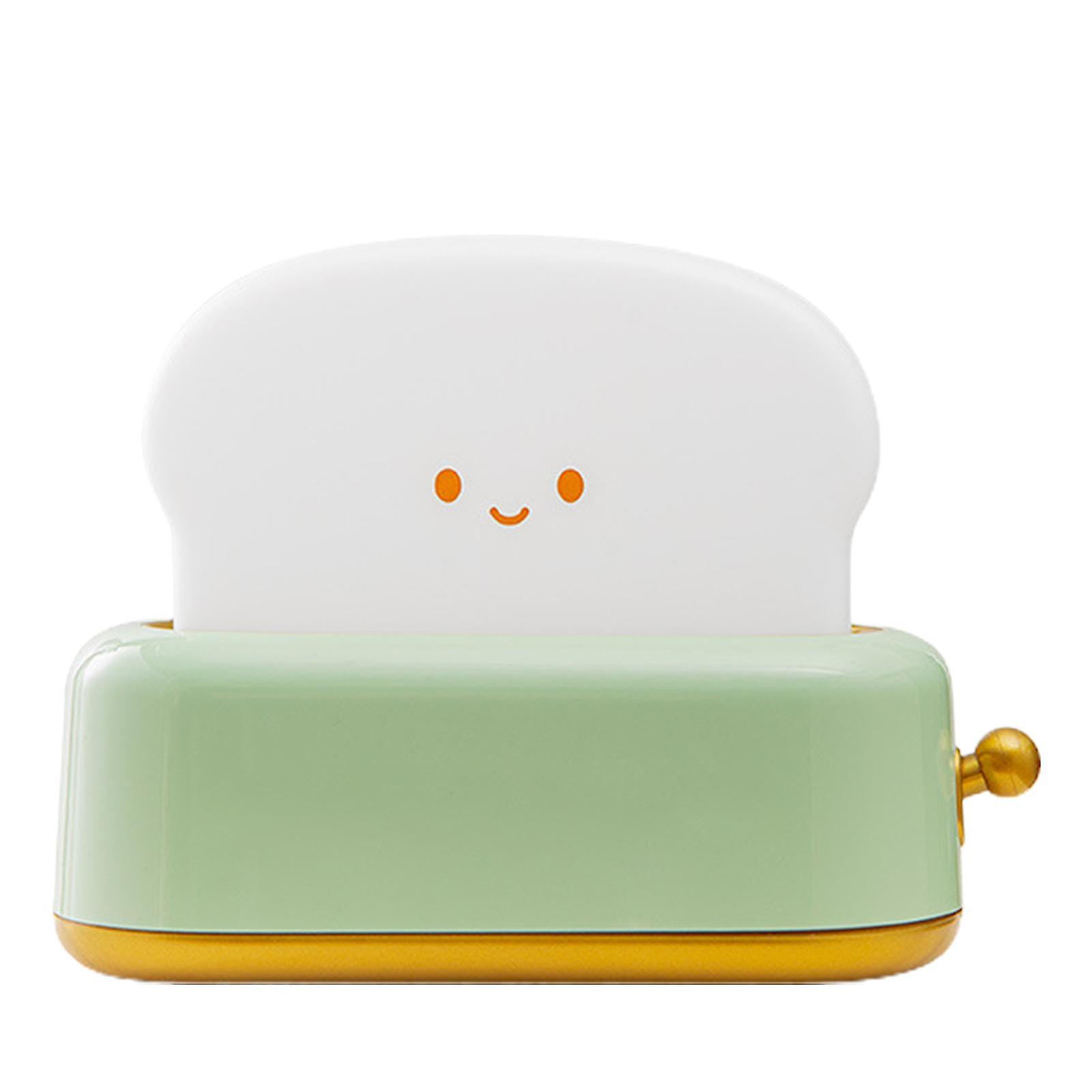Creative Toast Night Light Usb Rechargeable Timing Led Cute Sleep Lamp
