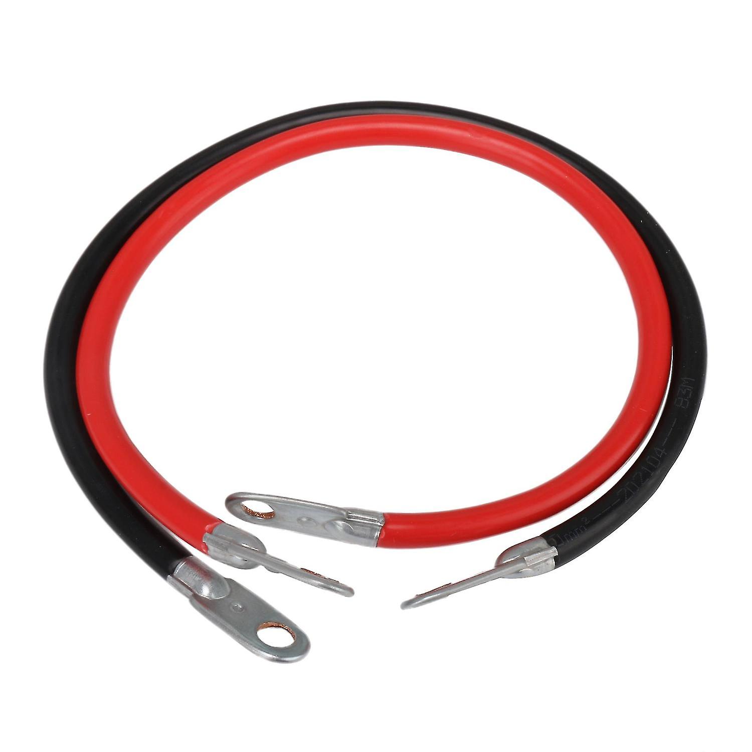 For 2pcs 4AWG 24 Inch Battery Inverter Cables Set Terminals for RV WS3045