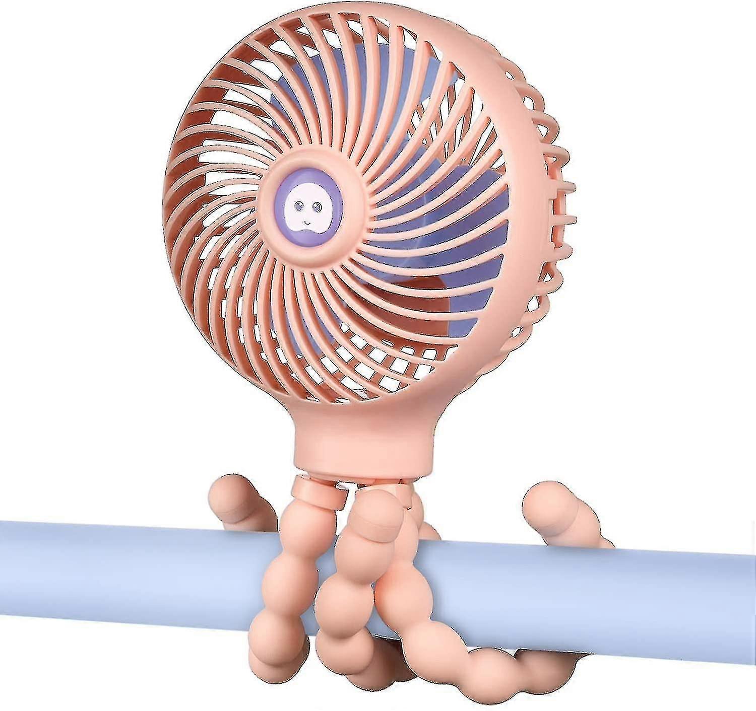 Mini Handheld   Stroller Fan Rechargeable Octopus Cooling Stand Fan