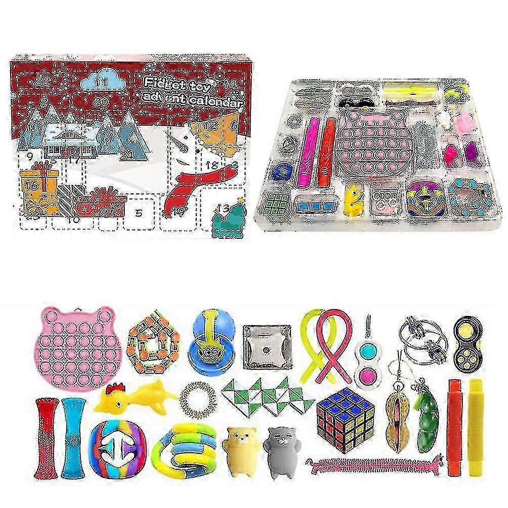 Christmas Advent Calendar - 24 Days Countdown Blind Box Toys Sets for Kids and Adults