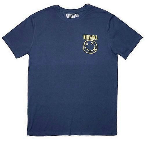 Nirvana Unisex Adult Mini Happy Face T-Shirt