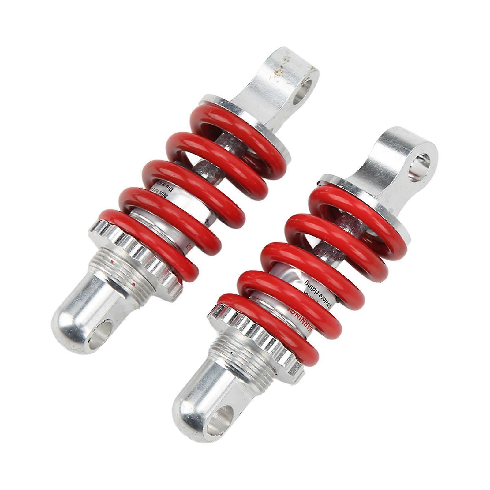 2Pcs Rear Spring Assisted Shock Absorber Aluminum Alloy Adjustable for ATV Scooter 100mm NO.85066