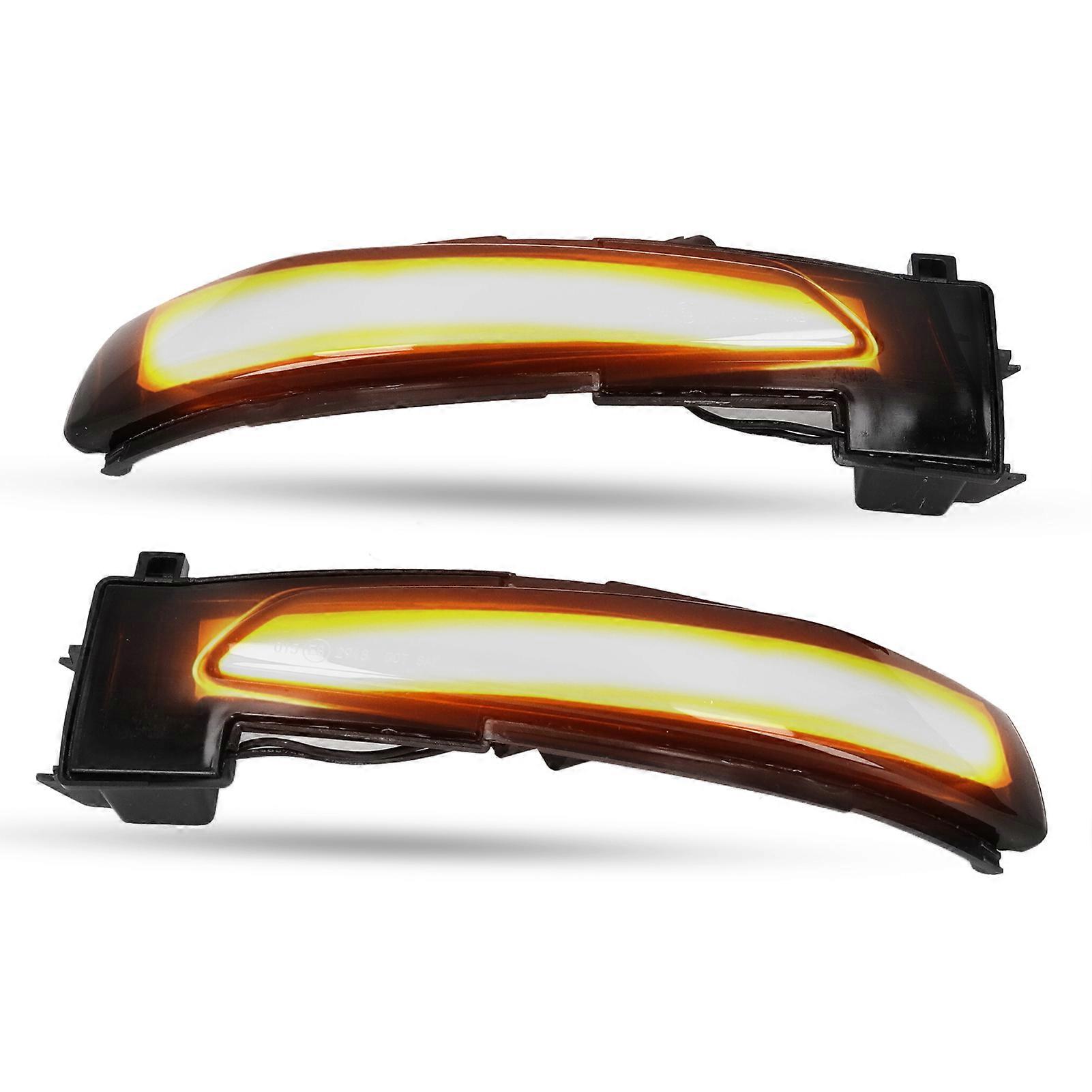 2pcs LED Dynamic Turn Signal Light 6325J5 6325J4 Smoked Side Mirror Marker Lamp Replacement for Peugeot 508 SW 2010?2017