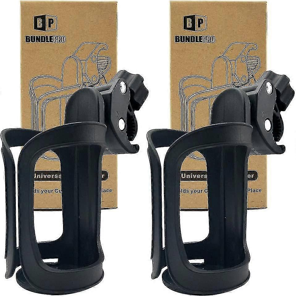 GYFDYMPack Of 2 Stroller Drink Holders, Universal Cup Holder For Bikes, Trolleys Or Walkers