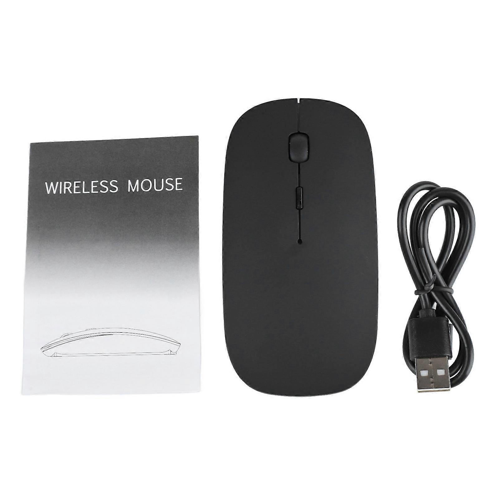 Wireless Mouse Bluetooth 5.0 Quiet Rechargeable Stable Portable Wireless Computer Mouse Black