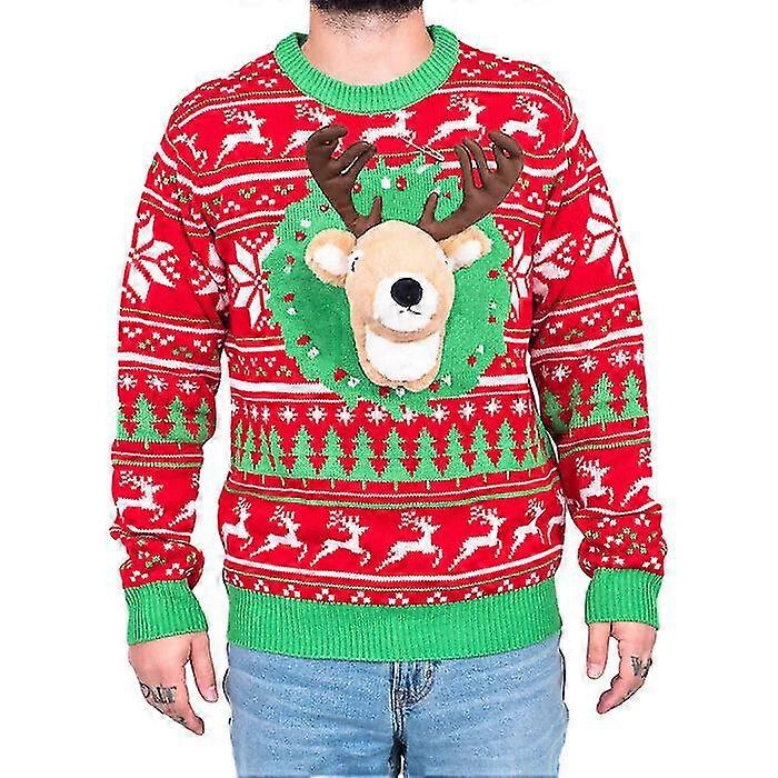 Dinoszaurusz csúnya karácsonyi pulóver 3d újdonság pamut pulóver felső -CHSZ