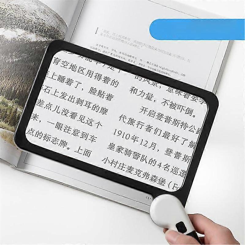 Folding Light Magnifier 5x Handheld Holder Type Multi-purpose Magnifier
