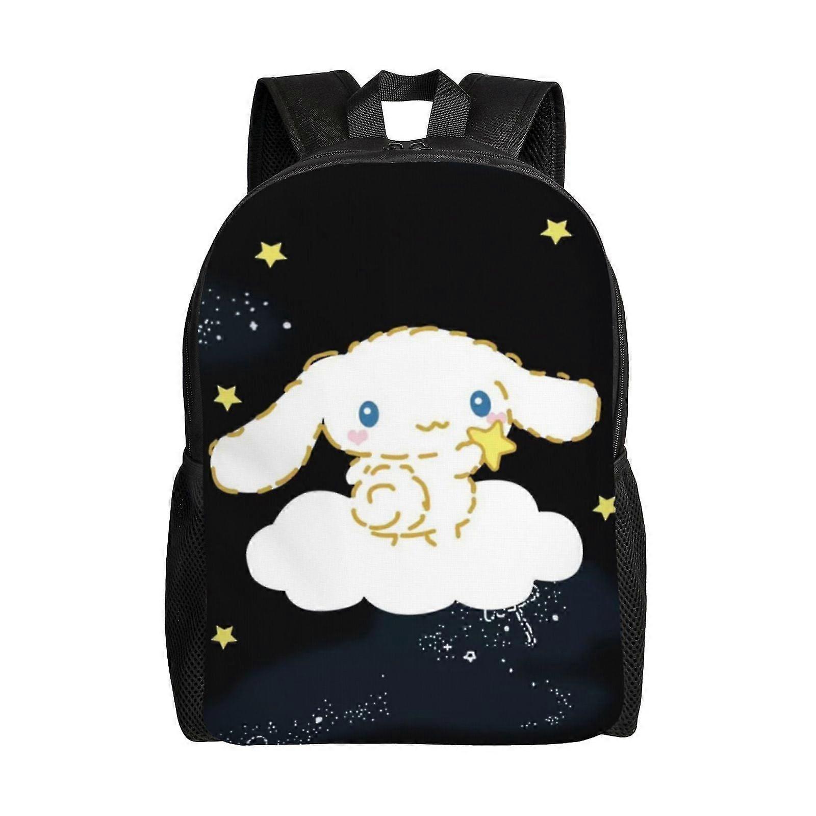 حقيبة مدرسية حقيبة ظهر Cinnamoroll حقيبة كتب المدرسة المتوسطة الابتدائية حقيبة كتف ذات سعة كبيرة حقائب كمبيوتر محمول Daypack غير رسمية للبنين بنات-SYS942