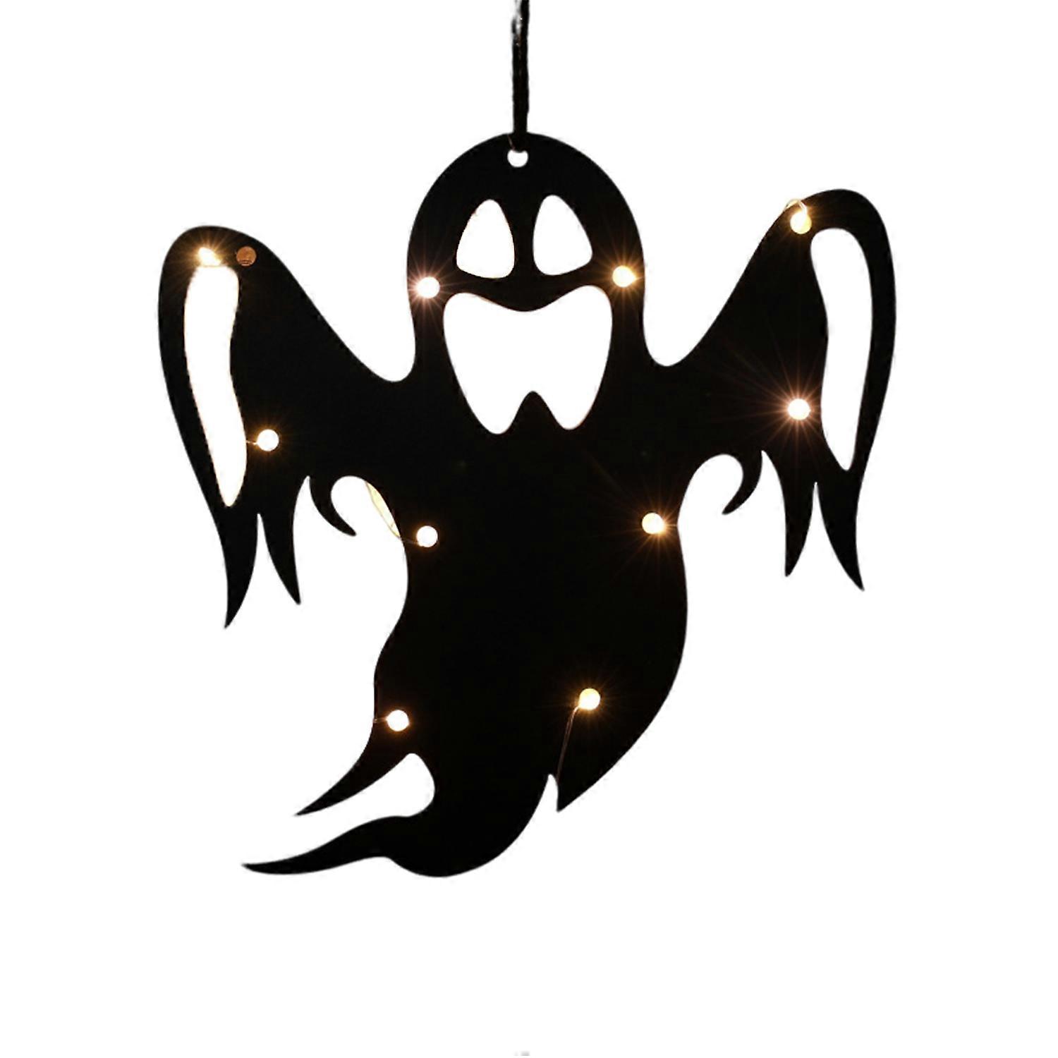 Halloween Pendant Witch Spider Ghost Cobweb LED Light Decor Hanging Pendant Create Spooky Atmosphere